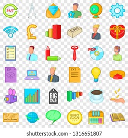 Internet marketing icons set. Cartoon style of 36 internet marketing vector icons for web for any design