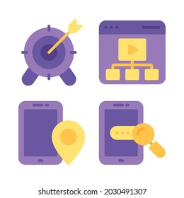 internet marketing icons set. Perfect for website mobile app, app icons, presentation, illustration and any other projects.