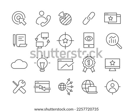 Internet Marketing Icons - Vector Line. Editable Stroke.