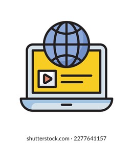 Internet marketing vector filled outline Icon Design illustration. SEO Development And Marketing Symbol on White background EPS 10 File