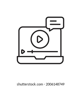 Ilustración de estilo de icono del contorno del vector de marketing de Internet. Símbolo de marketing y publicidad archivo EPS 10