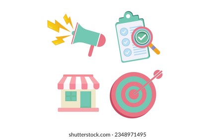Internet marketing.on white background.Vector Design Illustration.