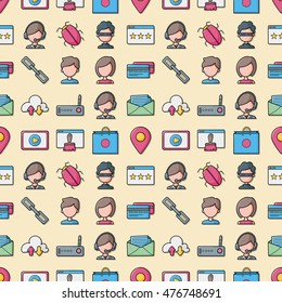 Internet and media icons set,eps10