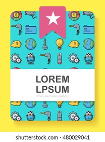 Internet and media icons set,eps10