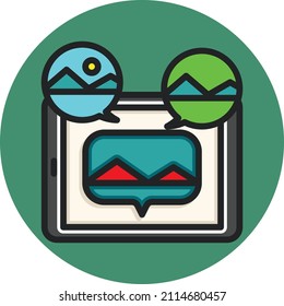 Internet media icons in various UI design styles in background glyph. Download static and animated Lollipop vector icons  in PNG, SVG, GIF formats.