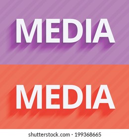 internet media typography vector design