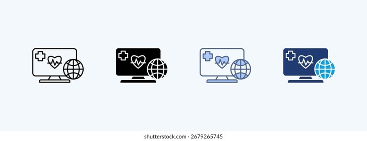 Internet De Las Cosas Médicas Icono De Estilo Múltiple Colección