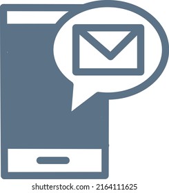 Internet message, illustration, vector on a white background.