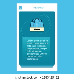 Internet mobile vertical banner design design. Vector