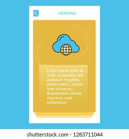 Internet  mobile vertical banner design design. Vector