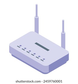 Internet modem icon isometric vector. Wireless device. Home network device