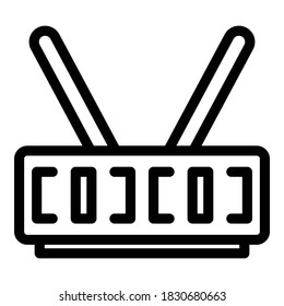 Internet modem icon. Outline internet modem vector icon for web design isolated on white background