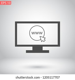 INTERNET monitor vector icon eps 10
