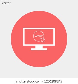 INTERNET monitor vector icon eps 10