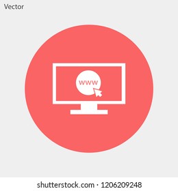 INTERNET monitor vector icon eps 10