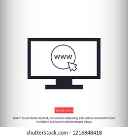 INTERNET monitor vector icon eps 10