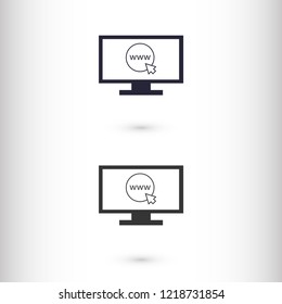 INTERNET monitor vector icon eps 10