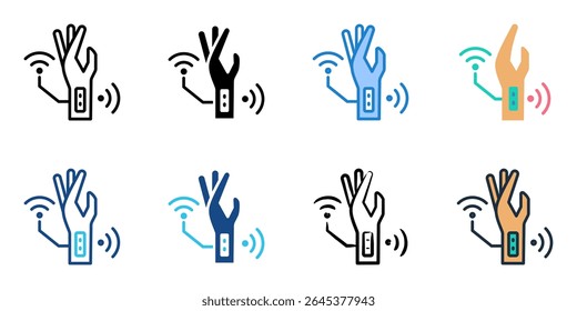 Internet of Nano Things icon set multiple style collection 
