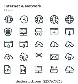 Internet and network icon collection