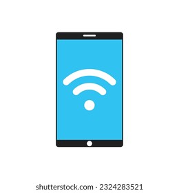 internet network icon inside blue circle
