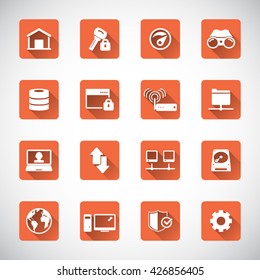 Internet network icon set