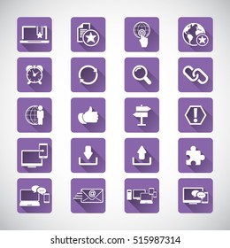 Internet network icon set