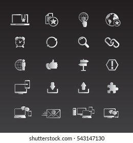 Internet network icon set