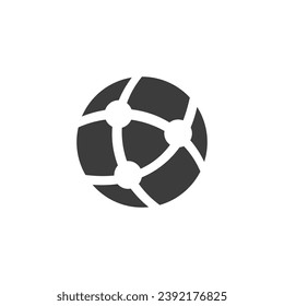 Internet Network Icon Vector Isolated Black and White Design Graphic