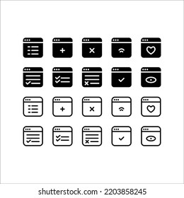 internet, network icons, on a white background, eps 10.