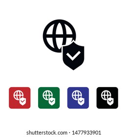 Internet, network, protection, icon, flat. Element of security for mobile concept and web apps illustration. Thin flat icon for website design and development, app. Vector icon