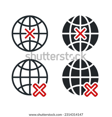 Internet network reject. Vector illustration
