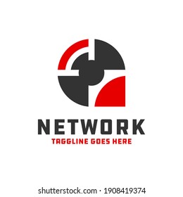 Internet network technology modern logo design