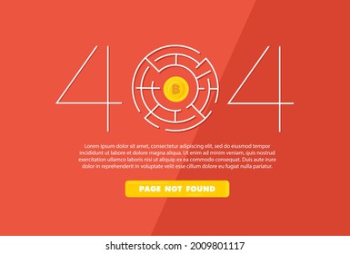Internet network warning 404 Error Page or File not found for web page. Internet  error page or issue not found on network. 404 error present by maze