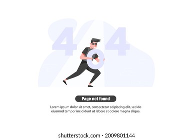 Internet network warning 404 Error Page or File not found for web page. Internet  error page or issue not found on network. 404 error present by system hacked 