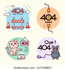 Internet network warning 404 Error Page or File not found for web page. Internet  error page or issue not found on network. 404 error present by Can't connect, cable unplugs.