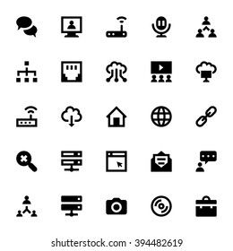 Internet, Networking and Communication Vector Icons 4