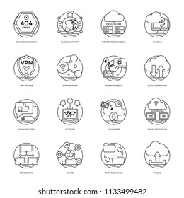 
Internet And Networking icons Pack 
