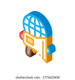 Internet News Icon Vector. Isometric Internet News isometric sign. color isolated symbol illustration