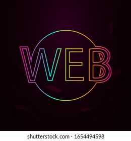 el icono de estilo nolan de Internet. Línea delgada simple, contorno vectorial de iconos web para ui y ux, sitio web o aplicación móvil