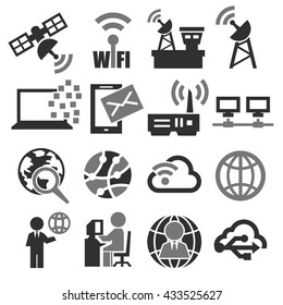 internet, online icon set