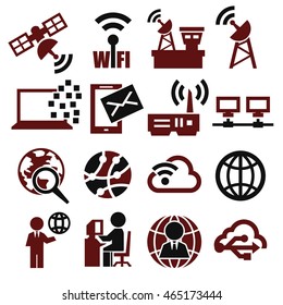 internet, online icon set