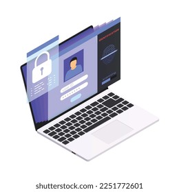 Internet online mobile banking services isometric icons composition with gadgets and money vector illustration
