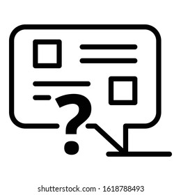 Internet opinion icon. Outline internet opinion vector icon for web design isolated on white background