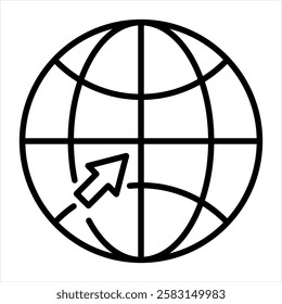 Internet Outline Icon Vector Illustration