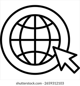 Icono de contorno de Internet Ilustración vectorial