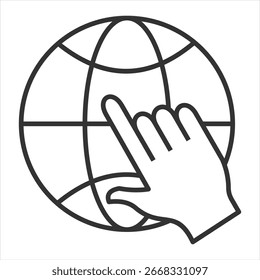 Internet Outline Icon Vector Illustration