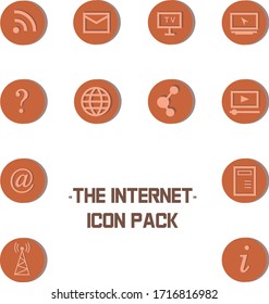 Iconos vectoriales de contorno de Internet grandes conjuntos aislados en fondo blanco. Iconos de medios para diseño web, red social, ui design.