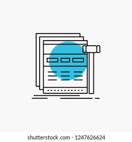 Internet, page, web, webpage, wireframe Line Icon