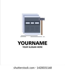 Internet, page, web, webpage, wireframe Flat Color Icon Vector
