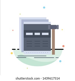 Internet, page, web, webpage, wireframe Flat Color Icon Vector